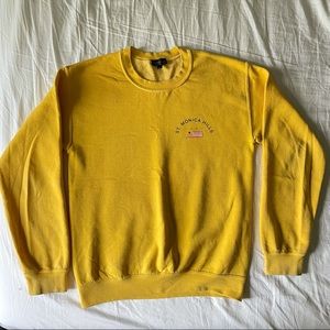 TOPSHOP Yellow Crewneck Sweater